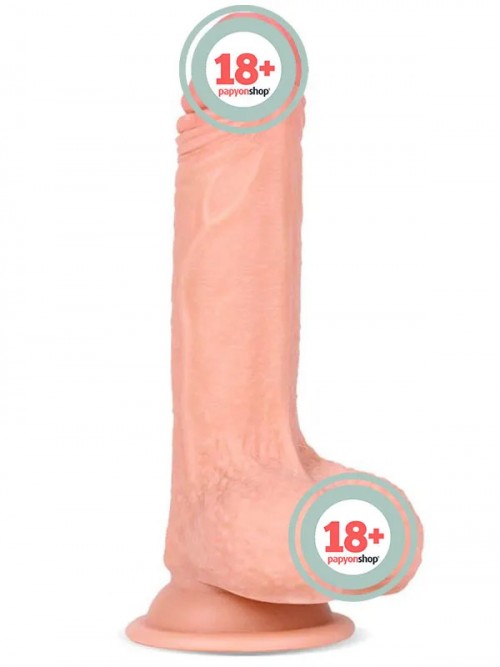 Real Skin 7″ Çift Katmanlı Kayan Derili Gerçekçi Penis 18 cm