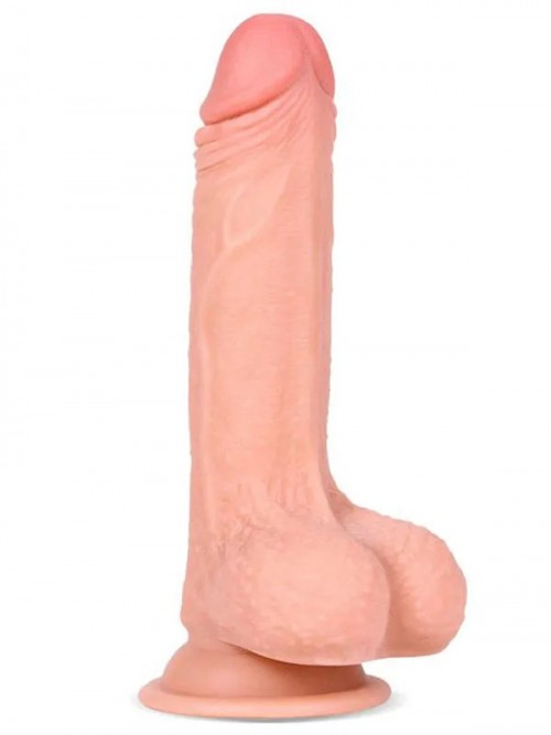 Real Skin 7″ Çift Katmanlı Kayan Derili Gerçekçi Penis 18 cm 2