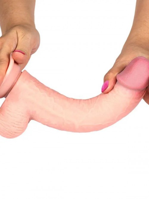 Real Skin 9″ Çift Katmanlı Kayan Derili Gerçekçi Penis 23 cm 4