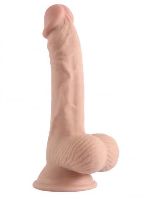 VSCNovelty 7.6″ Çift Katmanlı Kayan Derili Gerçekçi Dildo 19 cm 2