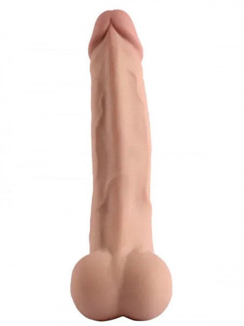 VSCNovelty 9″ Çift Katmanlı Kayan Derili Realistik Penis 23 cm 5
