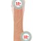 LoveToy Çift Katmanlı Isıtmalı Şarjlı Döner Başlı Titreşimli Realistik Dildo 21.5 cm